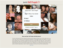 Tablet Screenshot of datetallpeople.com